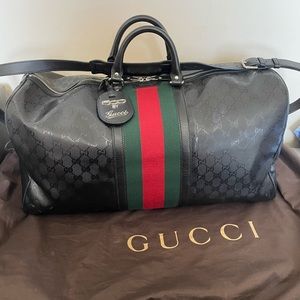 Gucci black duffle bag
